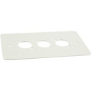 CANFORD F3W CONNECTOR PLATE 2-gang, 3 mounting holes, white
