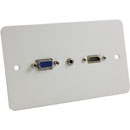 CANFORD CONNECTOR PLATE UK 2-Gang - AV Connections, HDMI, VGA and 3.5mm jack, white