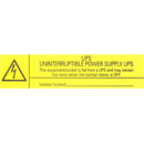 UPS WARNING LABEL This equipment is fed from a UPS and may remain live (pack of 5)
