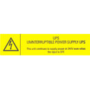 UPS WARNING LABEL This unit continues to supply power even when input is off (pack of 5)