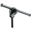 K&M 21431 MICROPHONE BOOM ARM One-piece arm, wing nut lock, 3/8 and 5/8 threads, 290mm, black