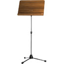 K&M 11811 ORCHESTRA MUSIC STAND Chrome, with walnut desk
