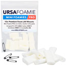 URSA MINI FOAMIE PRO MICROPHONE MOUNTS Soft foam, 22 x 14 x 7mm, white (pack of 12)