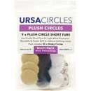 URSA PLUSH CIRCLES MICROPHONE COVER Short fur, black/white/beige (9 Circles/30 Stickies)
