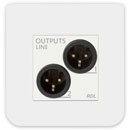 RDL EU-RN02L DANTE AUDIO INTERFACE Output, 2x XLR out, line level, Dante in, UK/EU fitting