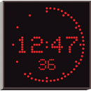 WHARTON 4900NE.05.R.S.UK CLOCK 50mm red characters, surface mount, UK mains