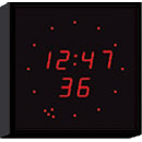 WHARTON 4900N.02.R.FP.UK CLOCK 20mm red characters, flush panel mount, mains powered