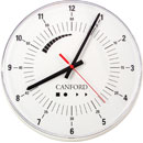 CANFORD RADIO-CONTROLLED BROADCASTERS CLOCK MSF 300mm, white case, stepped second hand