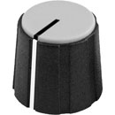 SIFAM S151-006 COLLET KNOB 15.5mm diameter, 6mm shaft, black