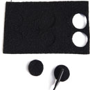 RYCOTE 065104 UNDERCOVERS MIC MOUNTS Stickies and fabric Undercovers, black (1pk of 100+100)