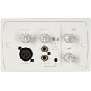 CLOUD LM-2W REMOTE CONTROL PLATE Active, 2x stereo line, 1x microphone inputs, RJ45, white
