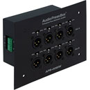 AUDIOPRESSBOX APB-008 IW-EX SPLITTER EXPANDER In-wall, 2x drive in, 2x 4x mic/line out, black