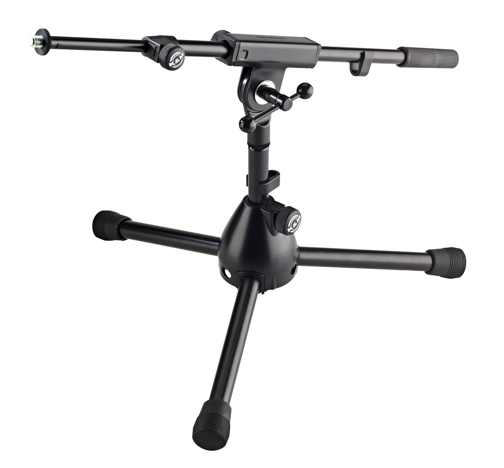 K&M Low Level Microphone Boom Stand - German Made Telescopic Arm With Zinc Base
