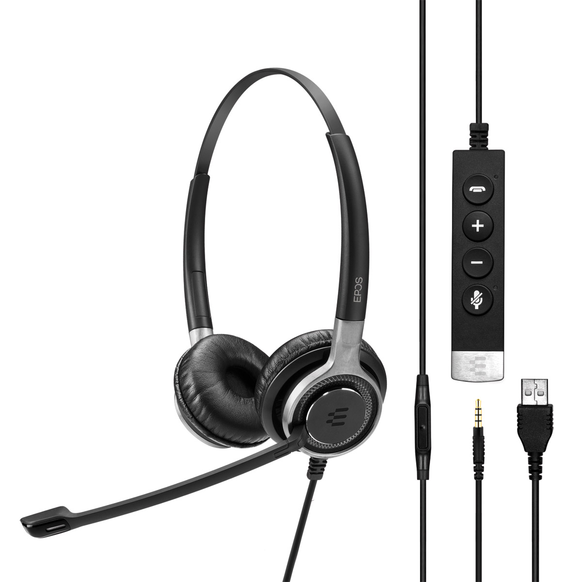 EPOS IMPACT SC 665 USB HEADSET Double-sided, inline call control, jack/USB EPOS IMPACT SC 665 USB HEADSET Double-sided, inline call control, jack/USB