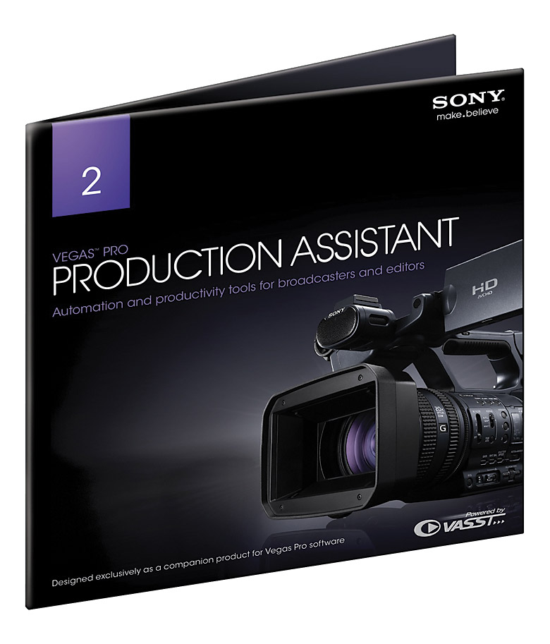 SONY VEGAS PRODUCTION ASSISTANT 2 SOFTWARE Plug In For.