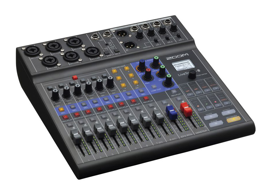 ZOOM LIVETRAK L-8 MIXER Digital, 8-channel, record to SD card, 3x