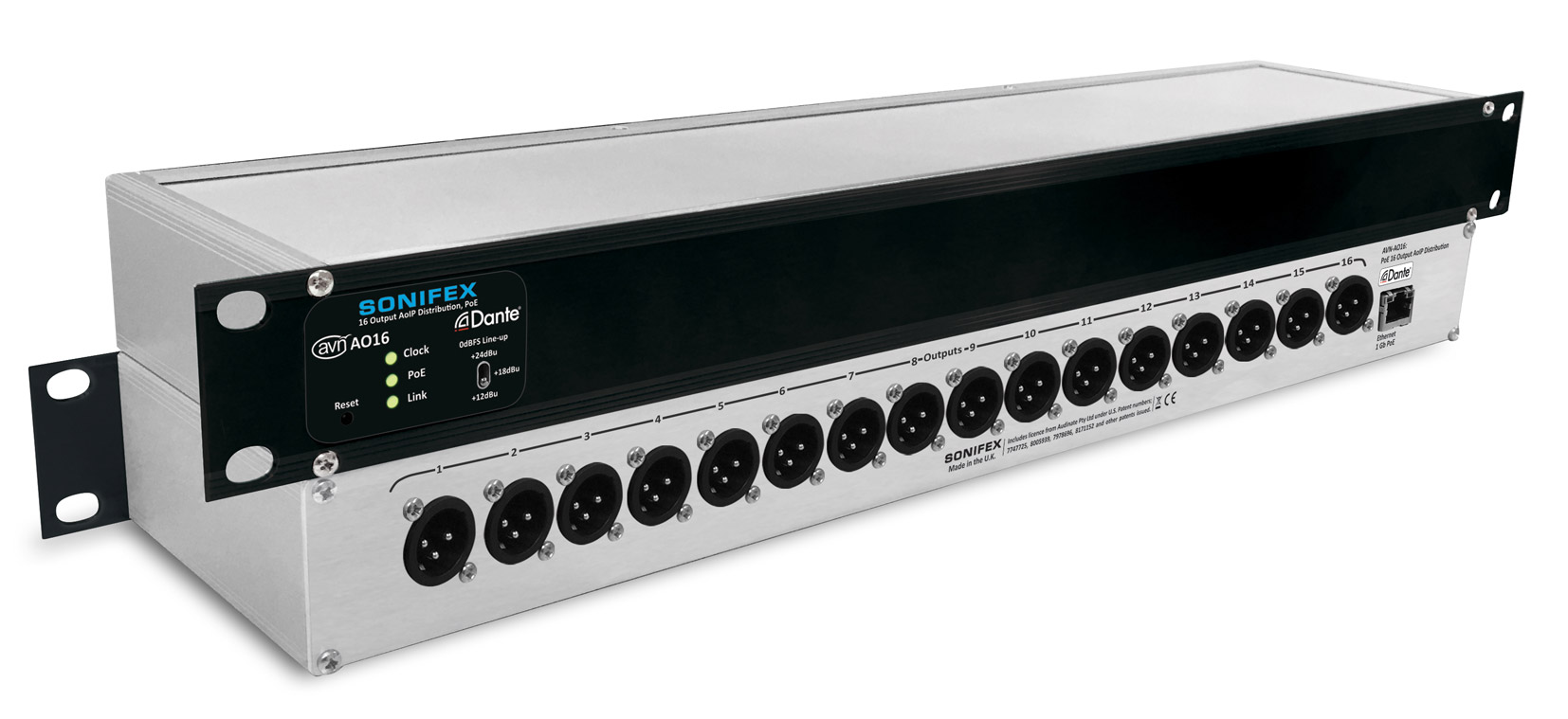 SONIFEX AVN-AIO8R DANTE AUDIO INTERFACE 8x analogue XLR in/out, dual ...