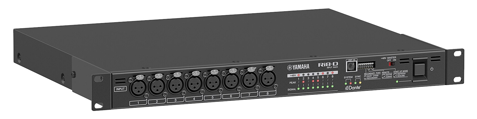 YAMAHA RI8-D DANTE INTERFACE 8 mic/line inputs, rackmountable