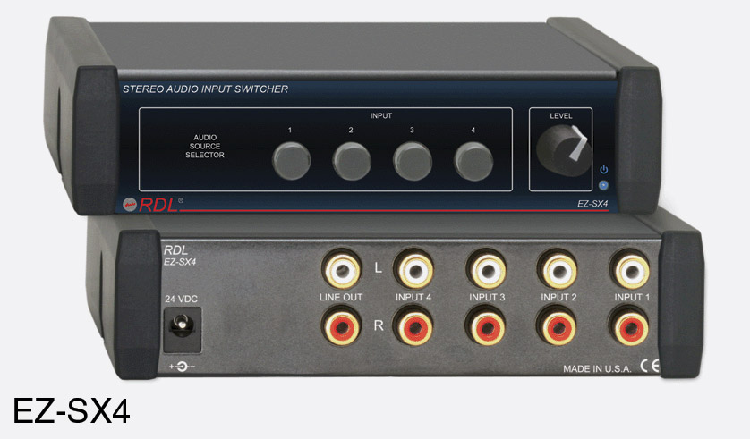 NEW 4 RCA Input Source Audio Selector.Stereo Switch Inputs.change Amplifier.CD. 
