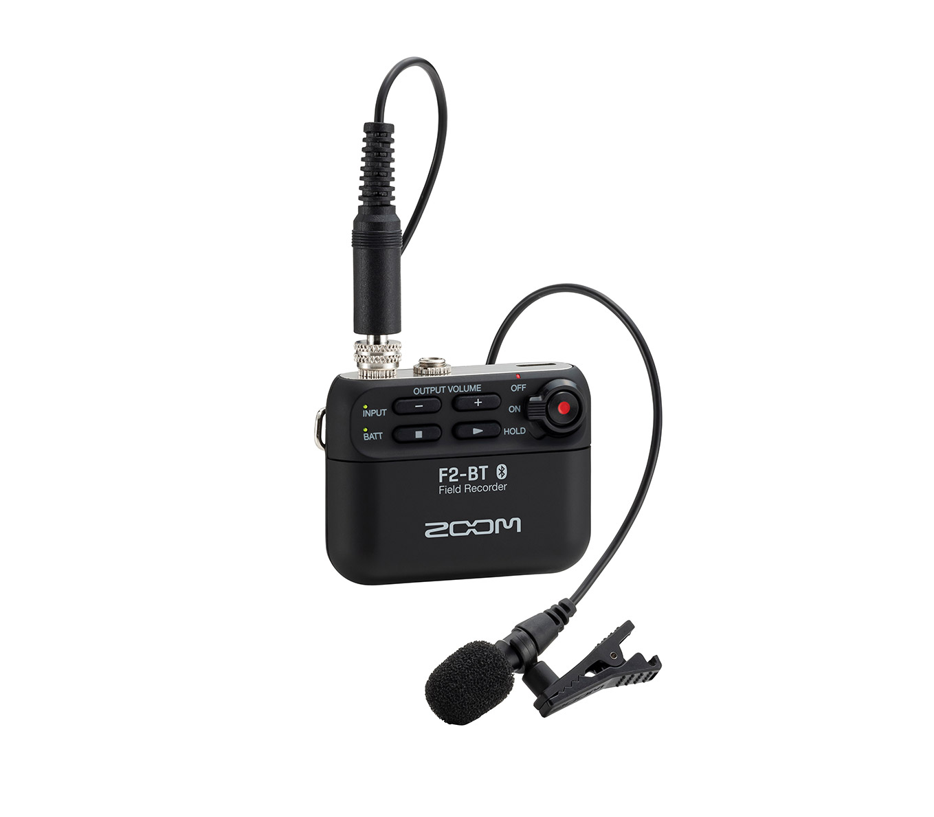 Enregistreur Audio Numérique Zoom F2 - 32-bit Float, Bluetooth, Avec Micro Cravate - Compact, Idéal Pour Podcast, Vidéo, Reportage