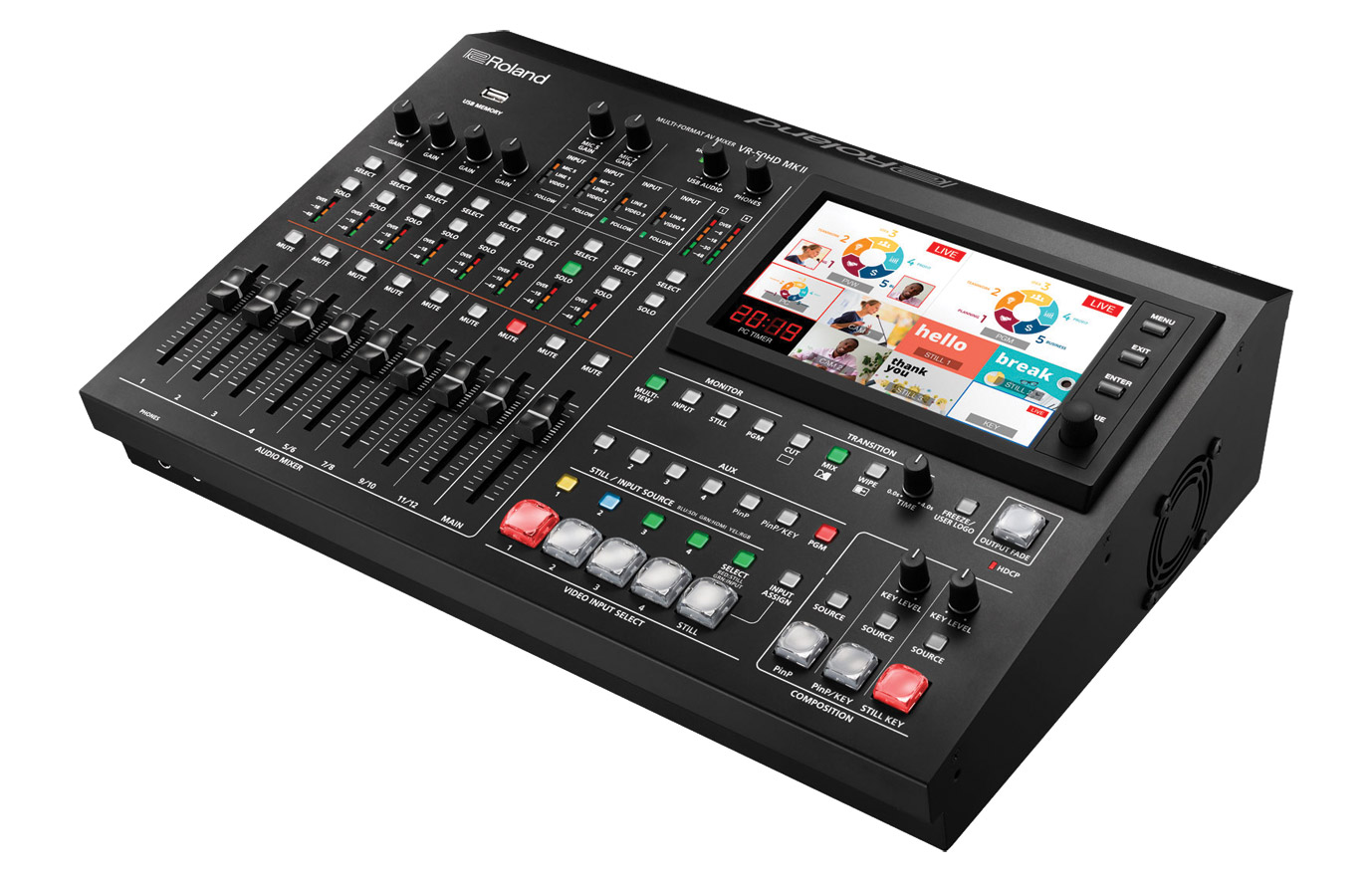 ROLAND VR50HD MKII AV MIXER Automixing, PTZ control, touchscreen