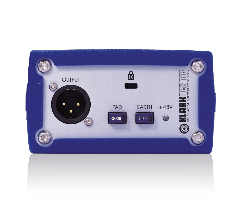 KLARK TEKNIK DN100 DI BOX Active, 1 channel, earth lift, 30dB pad, 48V
